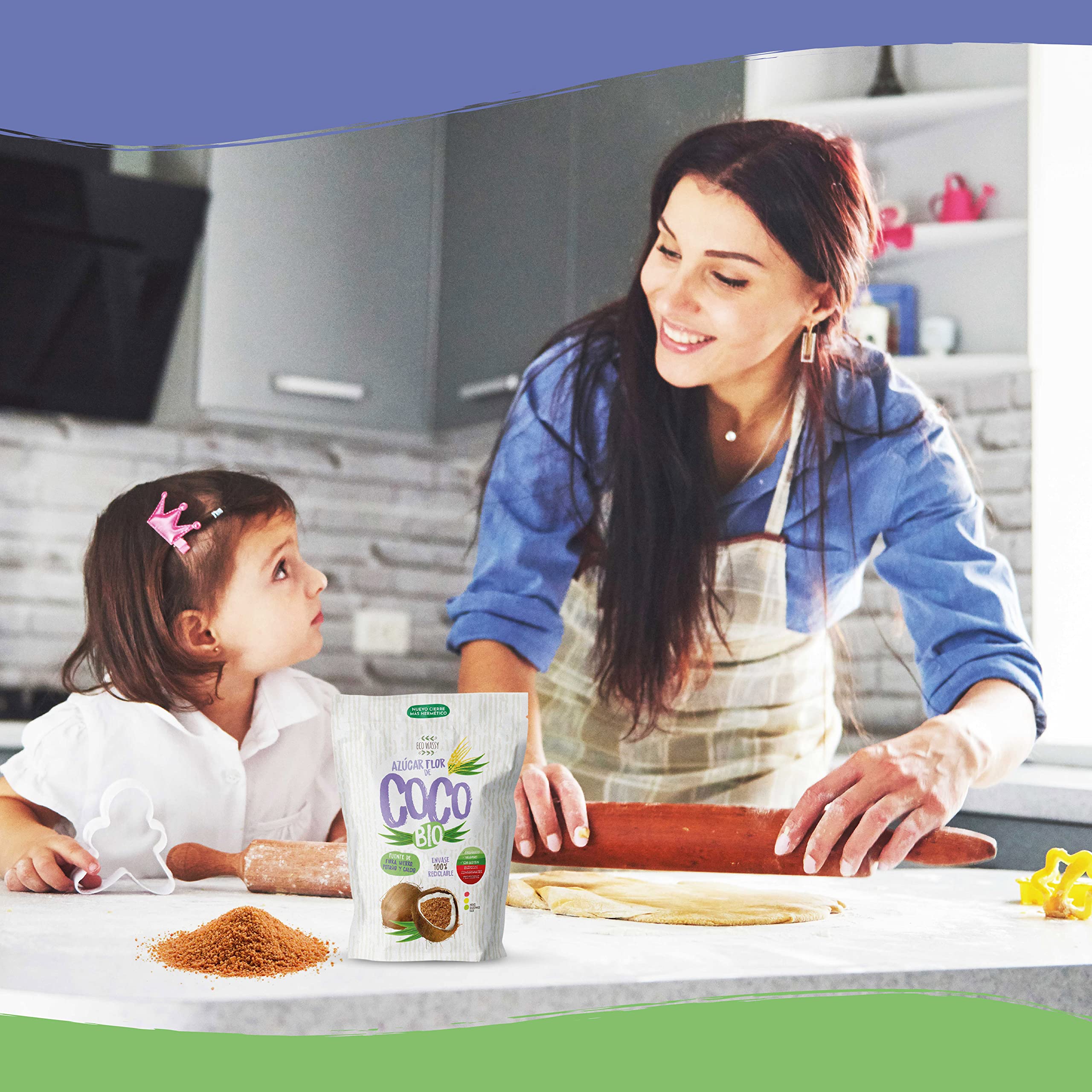 Azúcar De Flor de Coco Orgánico 950g Sin Gluten Bajo Índice Glucémico Vegano
