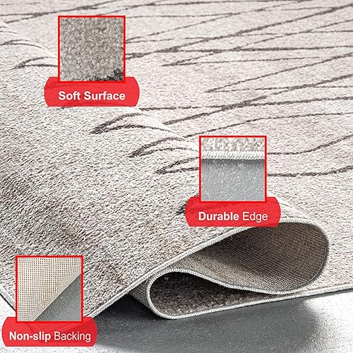 Miniatura 5 de nuLOOM Miriam - Alfombra de área geométrica de diamantes lavable a máquina, 4x6, beige