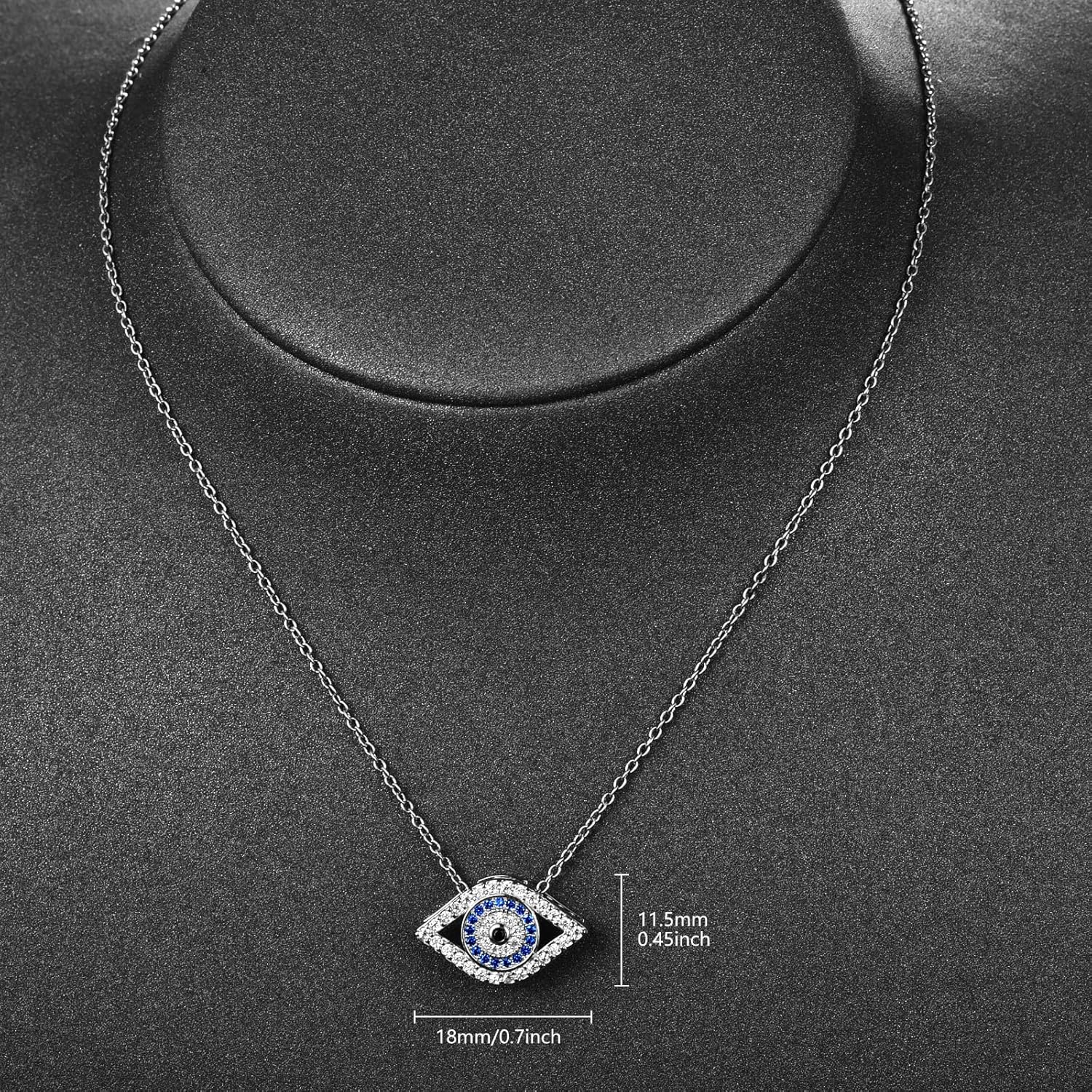 AENEAS Valentines Day Gifts for Women Her Evil Eye Necklace for Women 925 Sterling Silver Necklace Ojo Turco Trendy Jewelry Gifts for Women Wife - Image 3