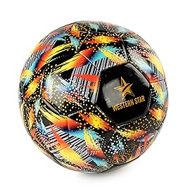 Western Star Soccer Ball Size 3 & Size 4 & Size 5 - Official Match Weight - 6 Designs - Youth & Adult Soccer Players - Attractive and Durable Design - Match Grade Soccer Ball (Gyroscope, 4)