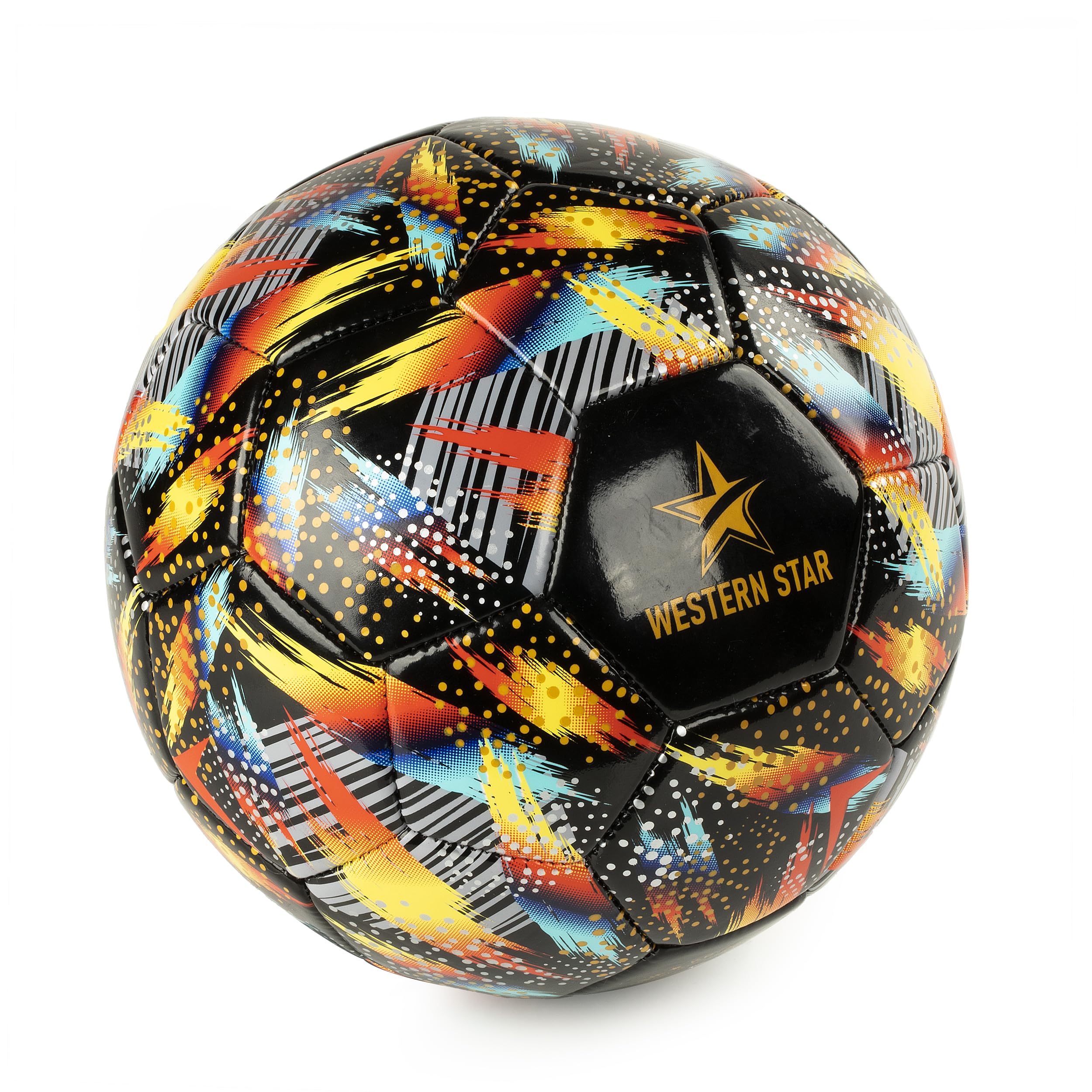 Western Star Balón de fútbol Helix, tamaño 3, 4, 5, balones de fútbol de grado oficial, diseño atractivo y duradero
