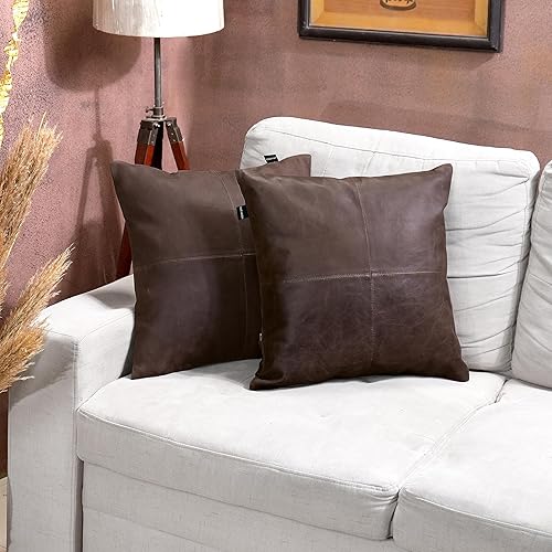 Miniatura 7 de KUIRMODA Funda de almohada de piel de cordero  Funda de cojín decorativa para sofá  Fundas para sala de estar y dormitorio, 22 x 22 pulgadas