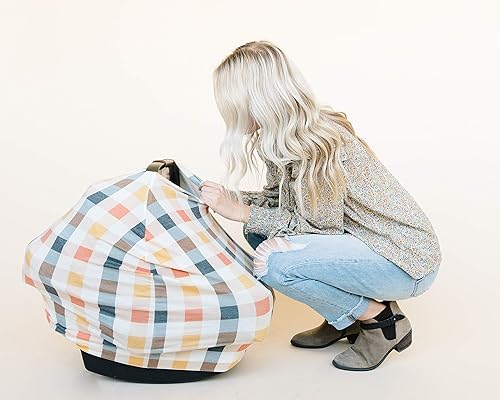 Miniatura 4 de Copper Pearl - Funda de asiento de automóvil para bebé, cubierta elástica 5 en 1, regalo "Harvest" de Copper Pearl)