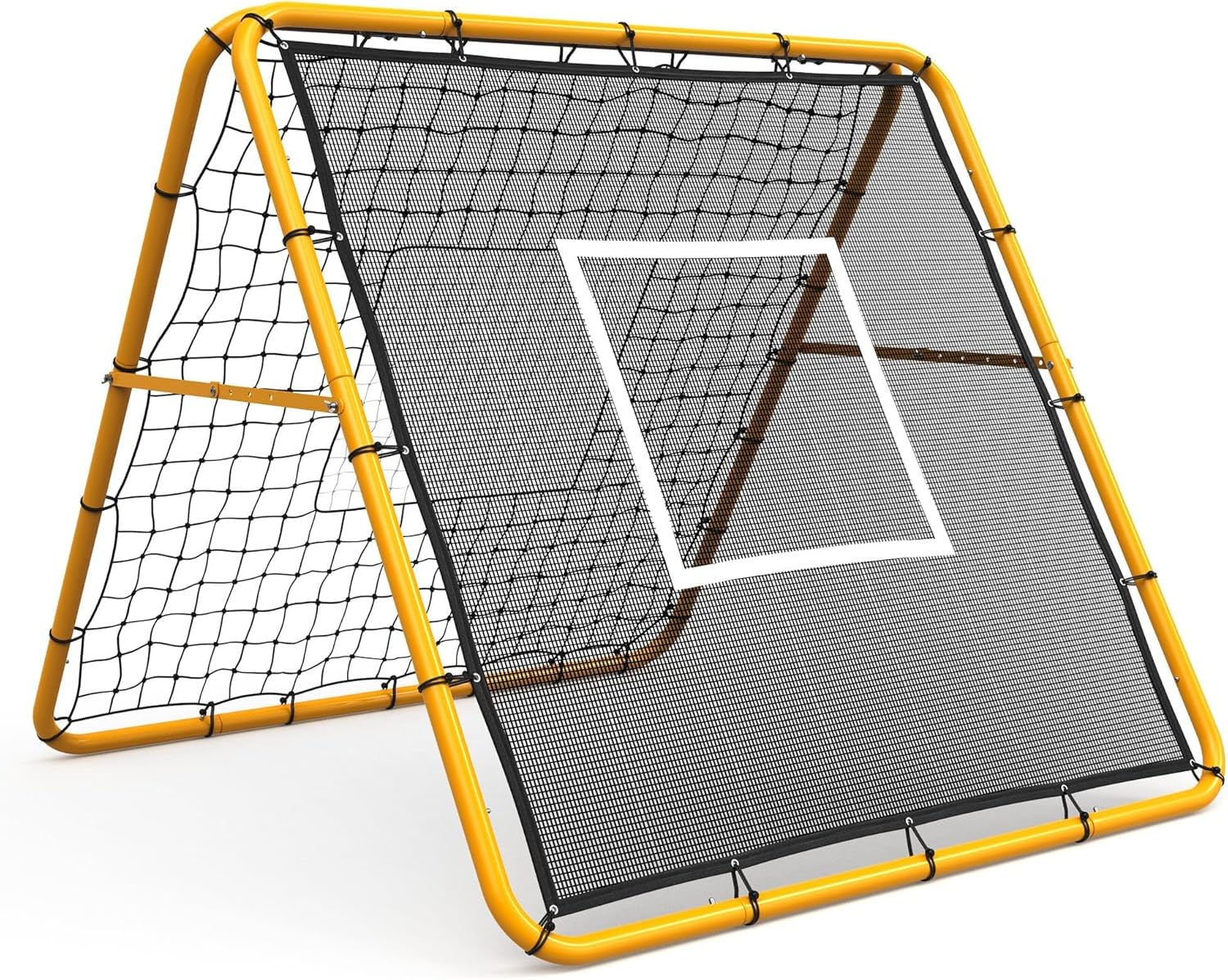 IDEALHOUSE 4x4 ft Double-Sided Soccer Rebounder, Baseball & Softball PitchBack Net, Multi-Sport Bounce Back Training Equipment with Adjustable Angle, Easy Setup