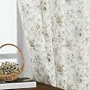 Brown and Green Vintage Floral Curtains