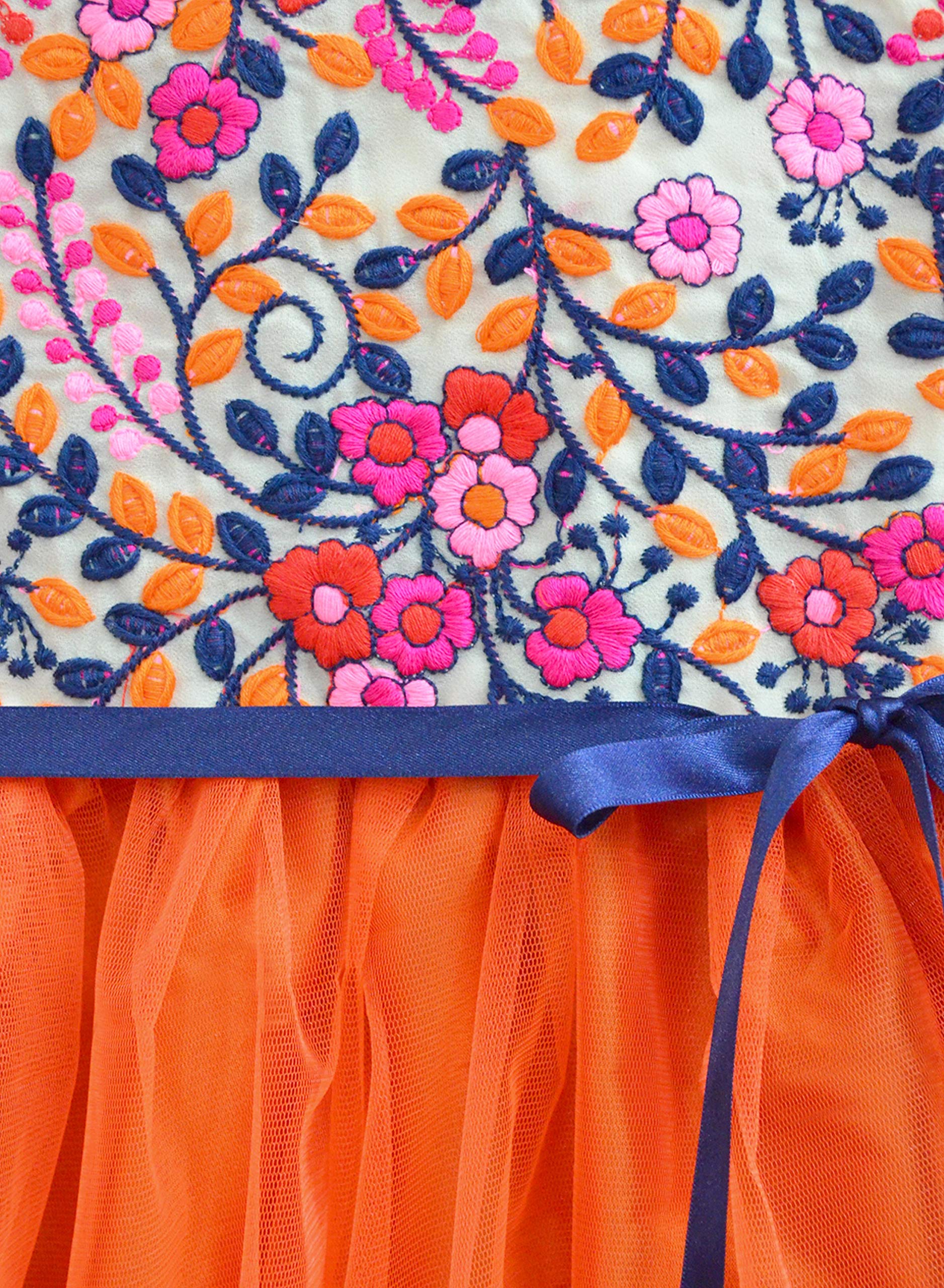 A.T.U.N. (ALL THINGS UBER NICE) Vestido bordado sin mangas hasta la rodilla para niñas para fiestas y ocasiones especiales
