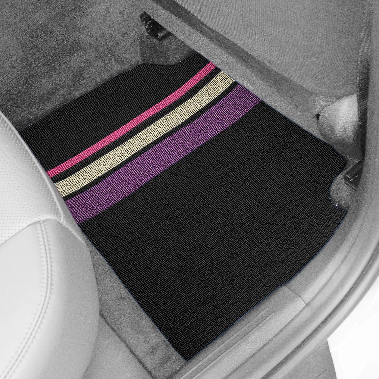 FH Group Car Floor Mats - DIY Ultra Waterproof Trimmable Non-Slip Vinyl Floor Mats, Black