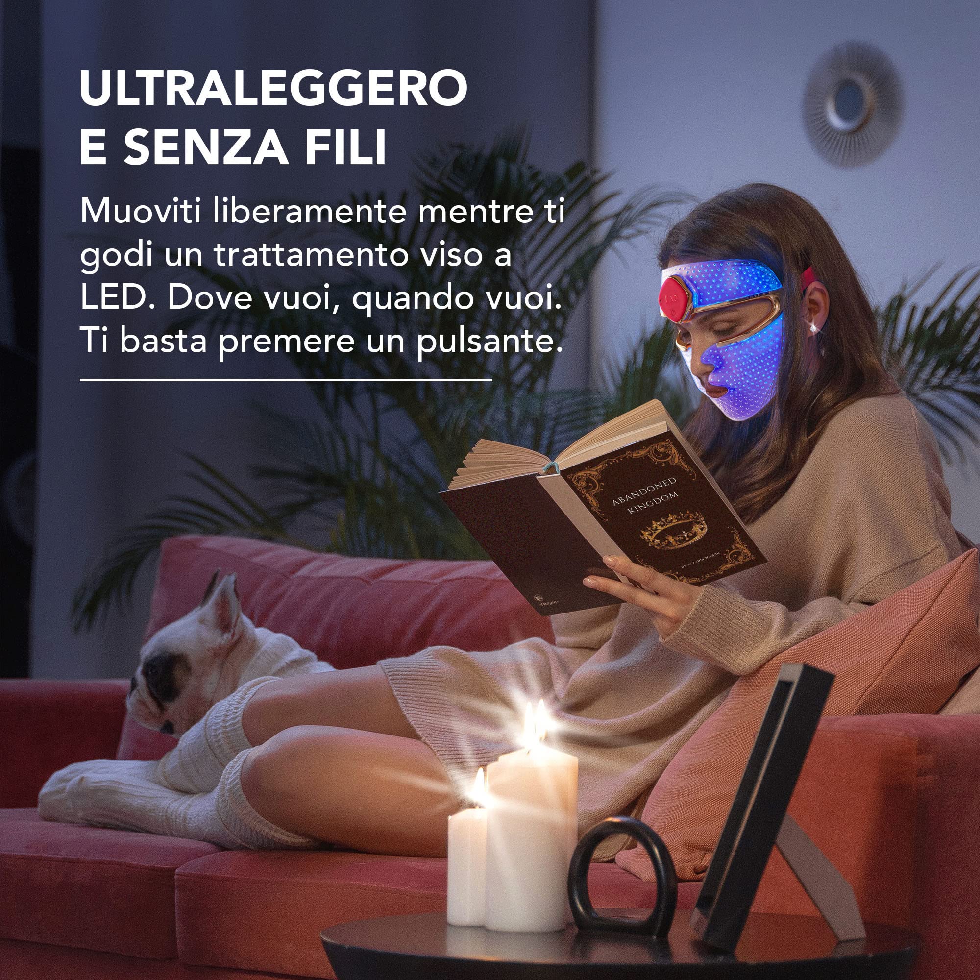 FAQ 201 Advanced RGB LED Lights Maschera per il viso - per macchie e acne lieve - Maschere per il viso Cura della pelle - Maschere per il viso senza fili Bellezza - 600 punti luminosi - Cura della
