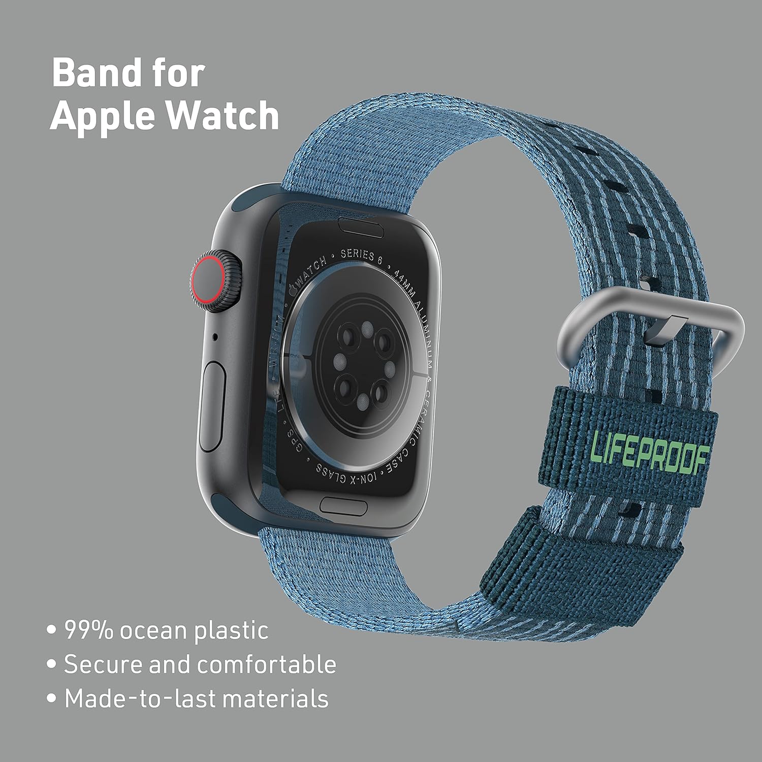 LifeProof Eco Friendly Band for Apple Watch 38mm/40mm/41mm - Trident (Blue) - Image 6