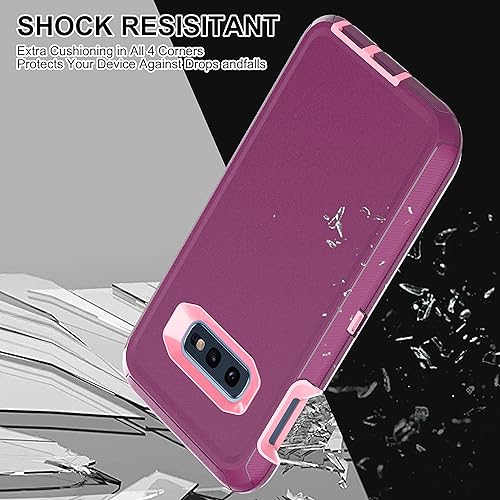 Miniatura 6 de Funda para Galaxy S10E  Paquete de 2 películas nanas a prueba de explosiones, 3 en 1, cuerpo completo, a prueba de golpes, protección resistente