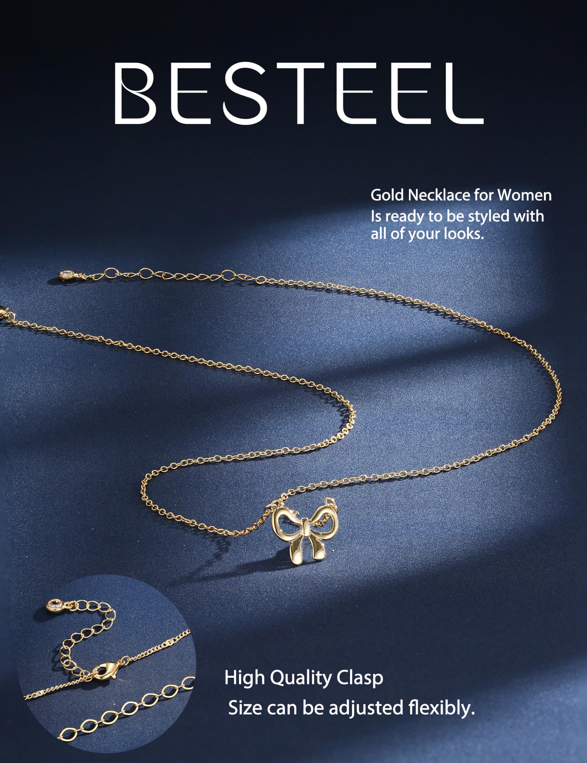 ZXLIHS 3-teilige zierliche mehrschichtige Halsketten für Frauen – Büroklammer-Halskettenstapel-Set, Trendiger Layering-Kettenanhänger, Schmuck, der Nicht anläuft, Geschenke