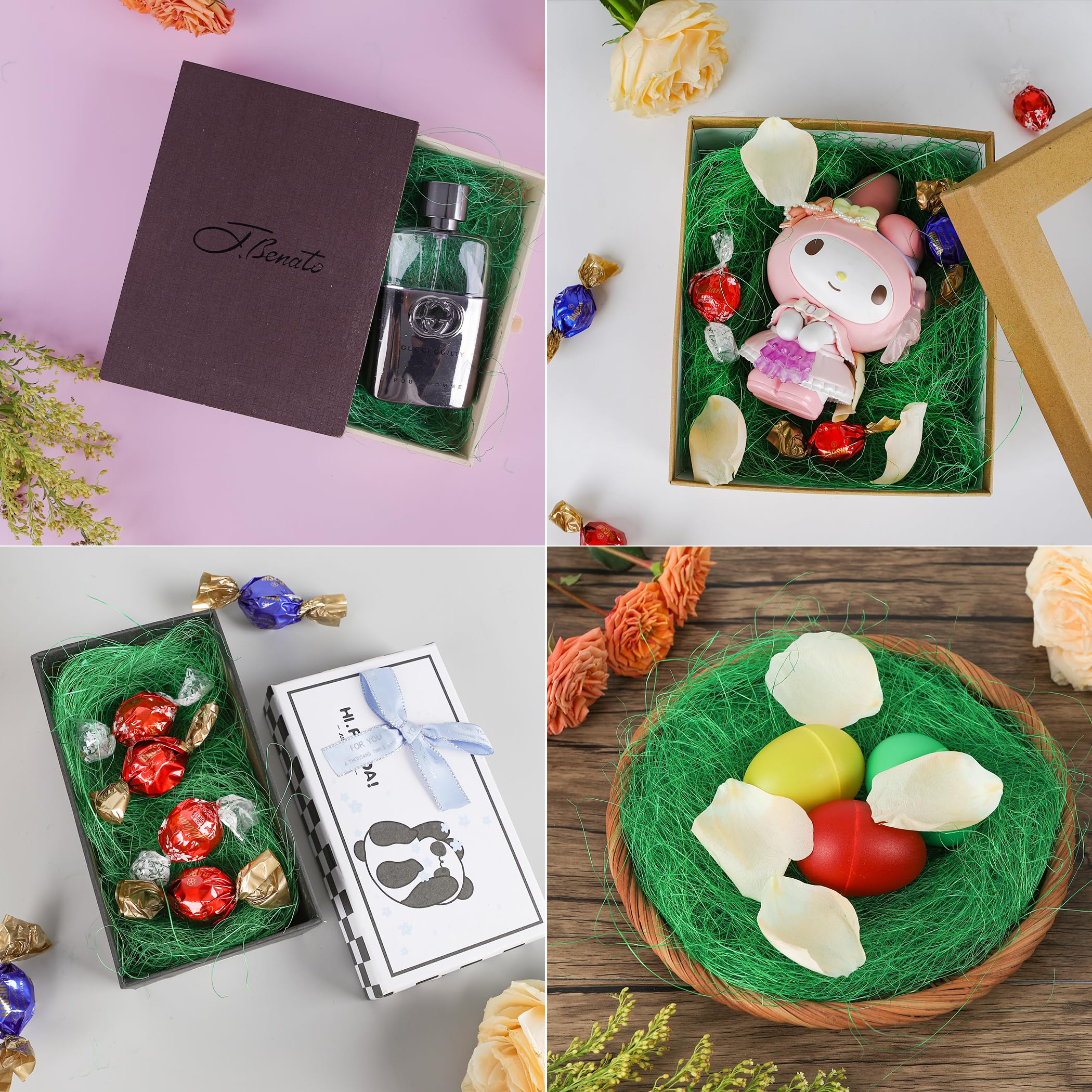 Advancent Papel Triturado Para Festival Reciclable De Hierba De Pascua, Llamativo Confeti DIY Relleno A Prueba De Golpes Para El Aula Escolar Type1 No1