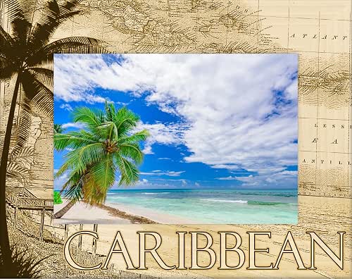 SMS Gifts Caribbean Laser Engraved Wood Picture Frame Landscape (5