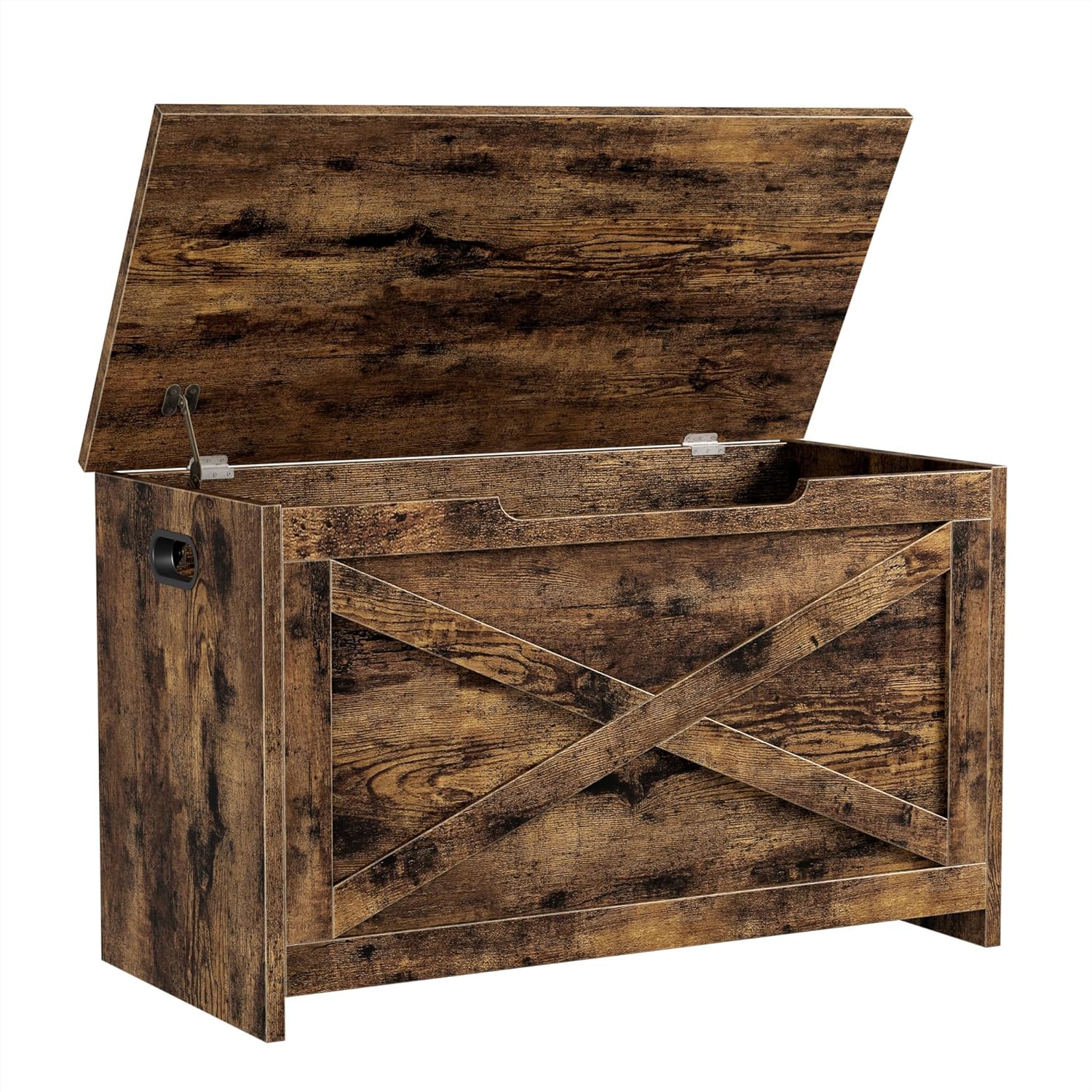 GarveeHome 30 in Storage Chest, Wooden Storage Bench with Safety Hinge, Easy Assembly, Large Shoe Bench for Entryway, Living Room, Bedroom