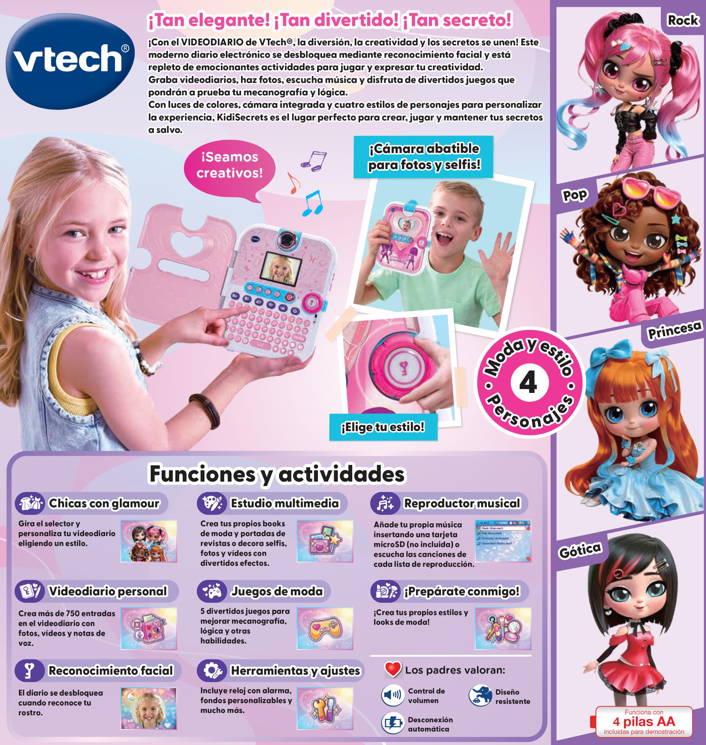 VTech KidiSecrets Video-Diario Secreto Fashion CAM