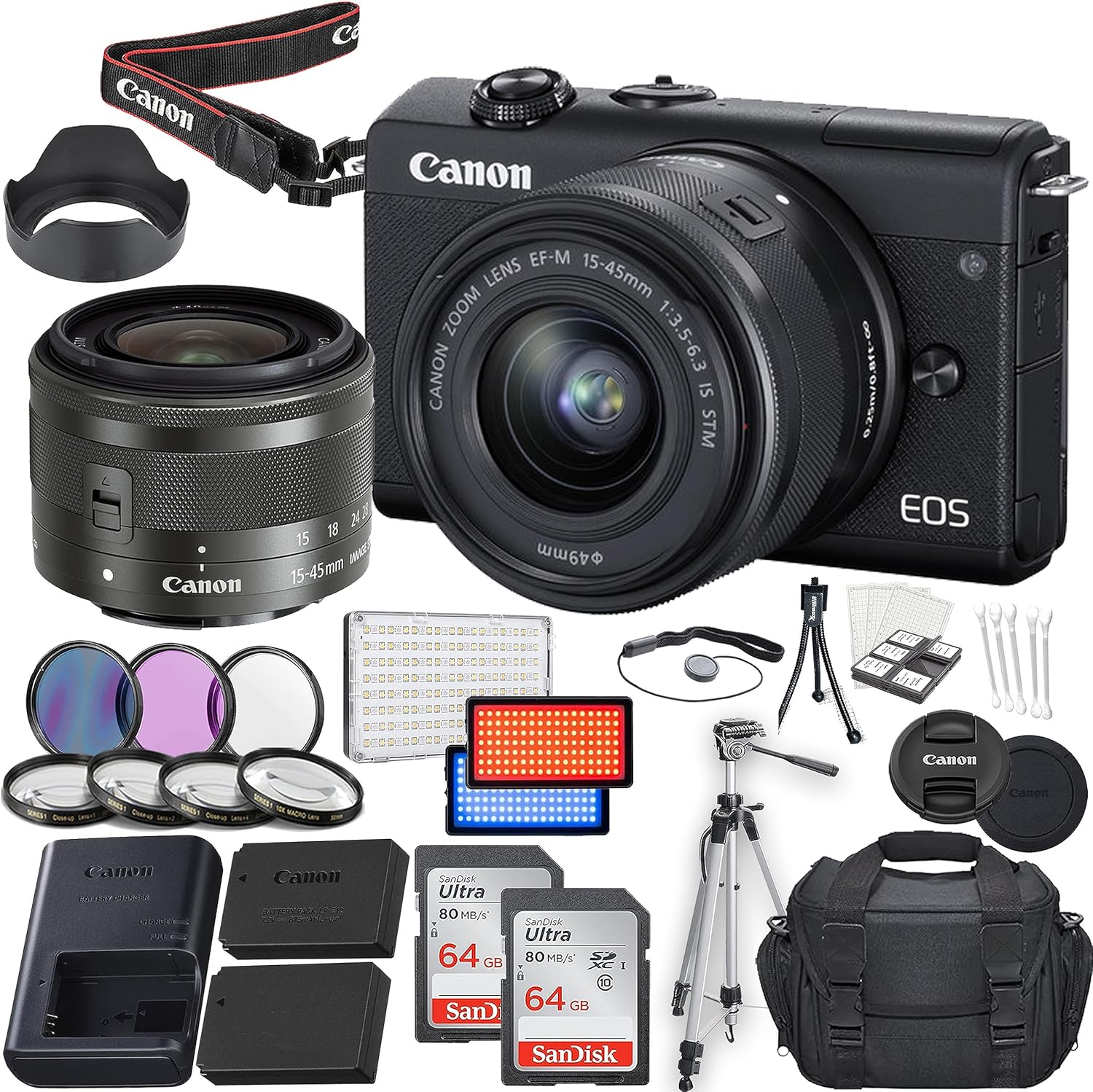 Canon EOS M200 Mirrorless Camera with EFM 1545mm f/3.56