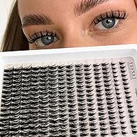 Vista 2 de Racimos de Pestañas Manga YASNAI Extensiones de Racimos de Pestañas Wispy 224 Piezas Racimos de Pestañas de Anime CC-Rizado Picos Aspecto Natural