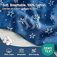 Vista 3 de Cubierta de lactancia 100% algodón, cubierta de lactancia materna, muselina de privacidad, cobertura completa, bufanda de lactancia para bebé