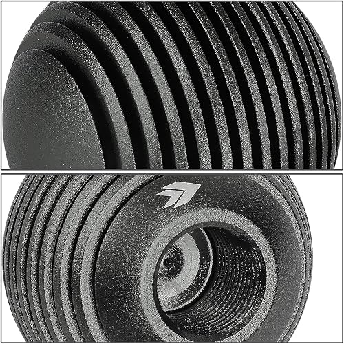 Miniatura 2 de NRG Innovations SK-703GM Pomo universal de aluminio con adaptadores de rosca, forma redonda de bola estilo disipador de calor, metal pistola