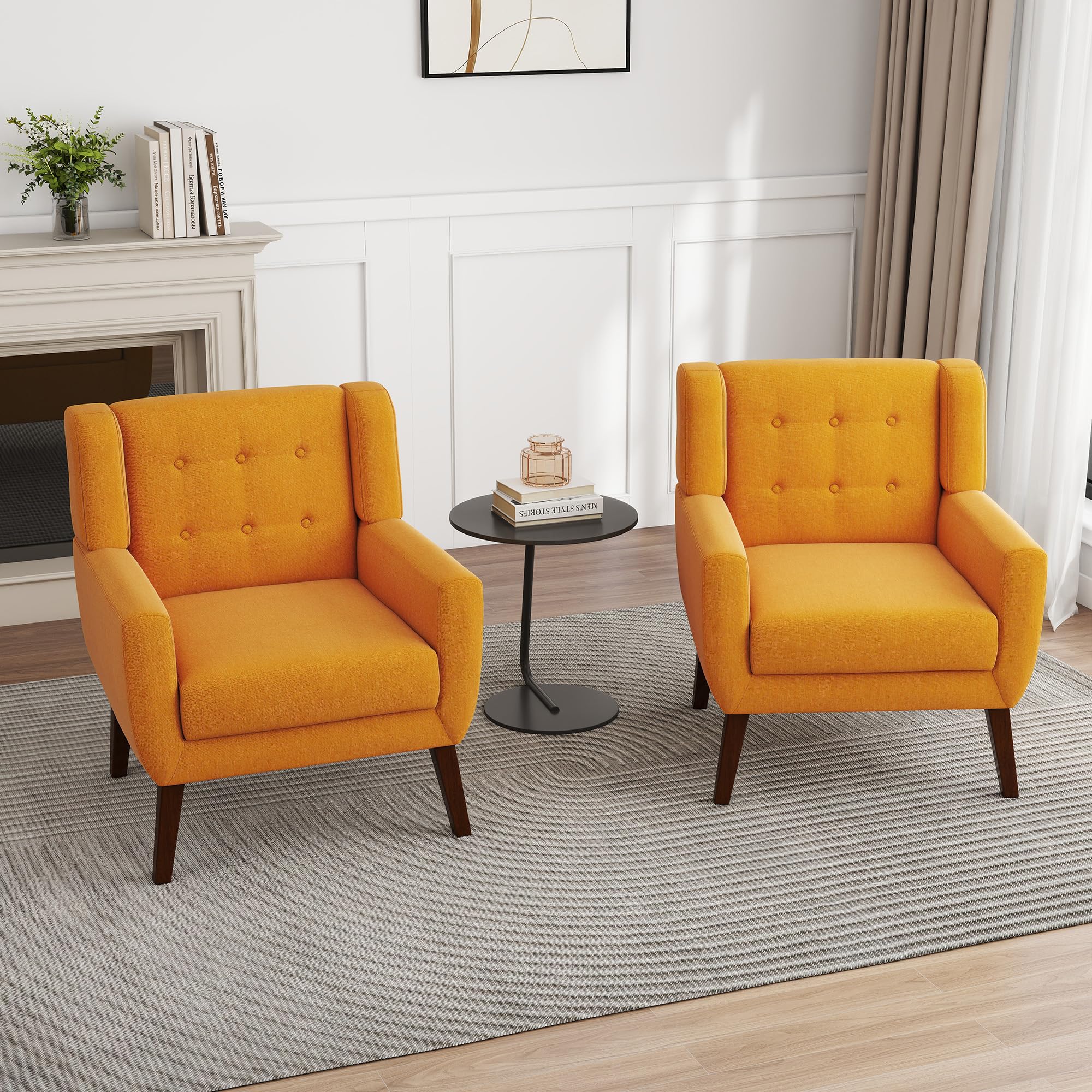 UIXE Accent Chair in Orange, front view