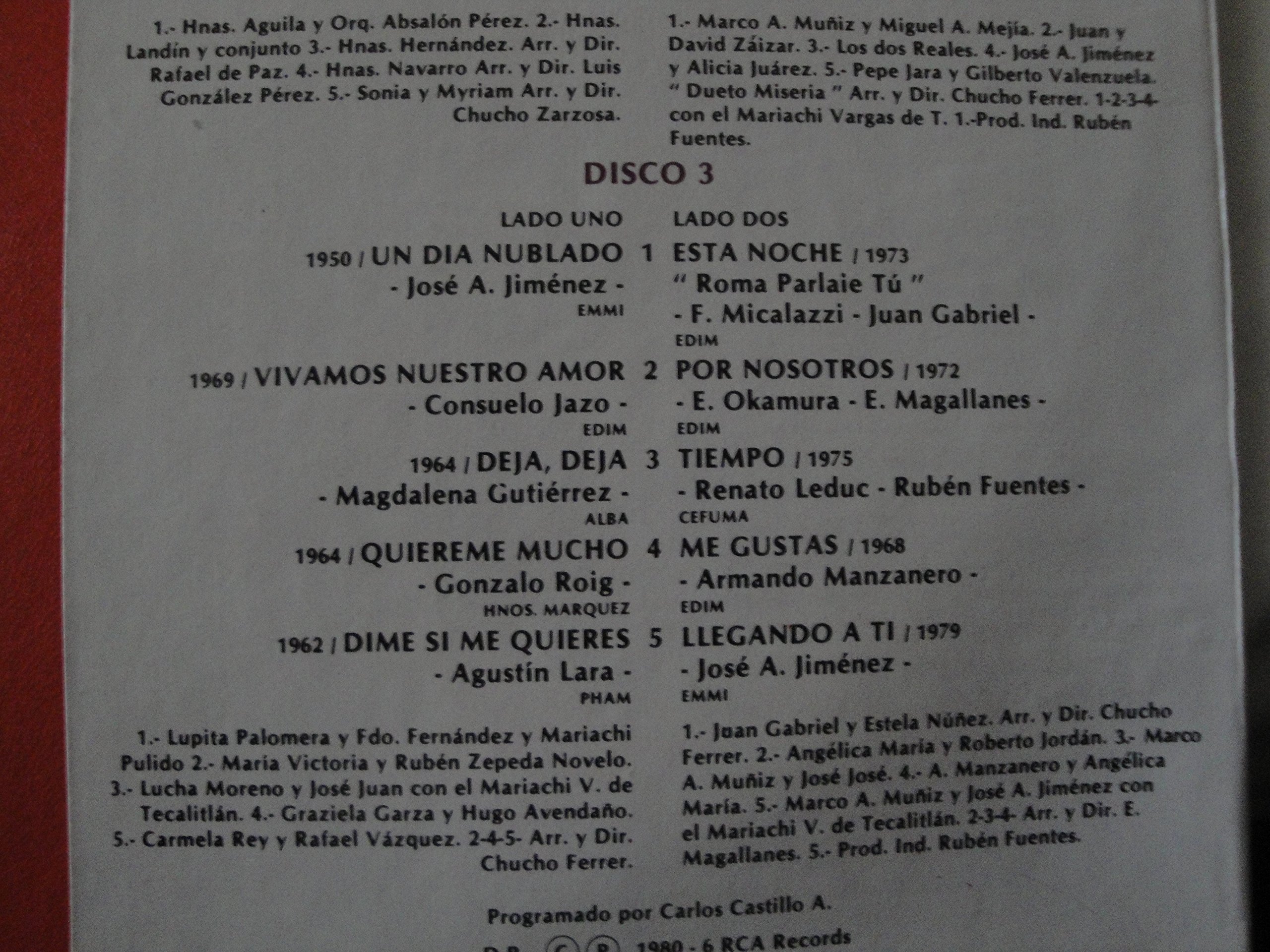 30 Duos Increibles Triple Vinyl Lp Bolero 1980 RCA Victor MKLA-149 Made in Mexico