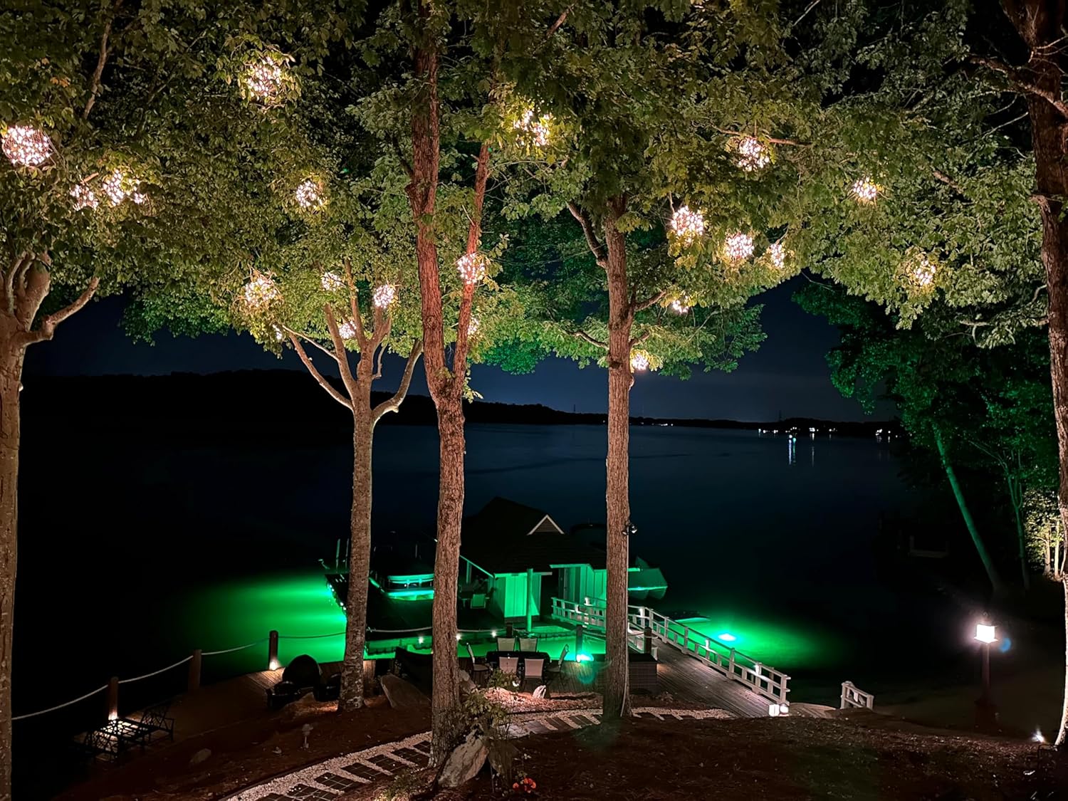 Sea Floor Dock Light- 50 ft Waterproof Cord, Bright LED Green/Blue Glow, Perfect for Night Fishing, Piers & Waterfronts (Green, SF100)