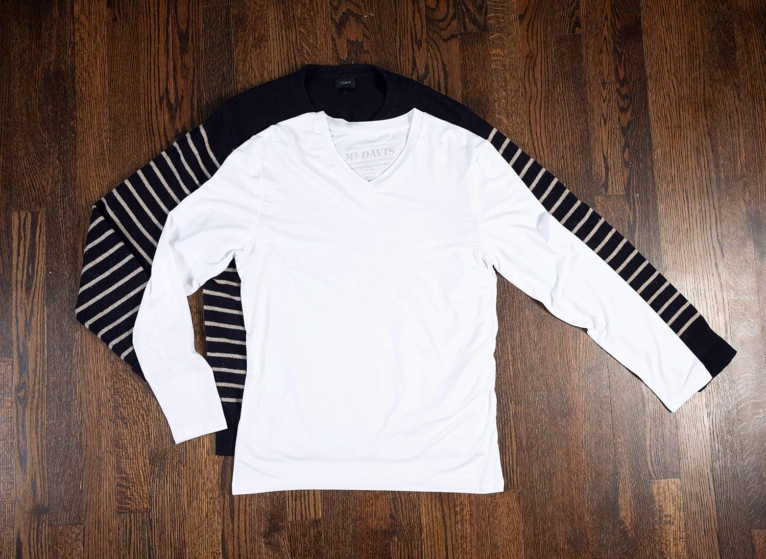 Mr. Davis Men's Long Sleeve Bamboo Viscose Base Layer Undershirt - with Stretch Fabric for a - Image 2