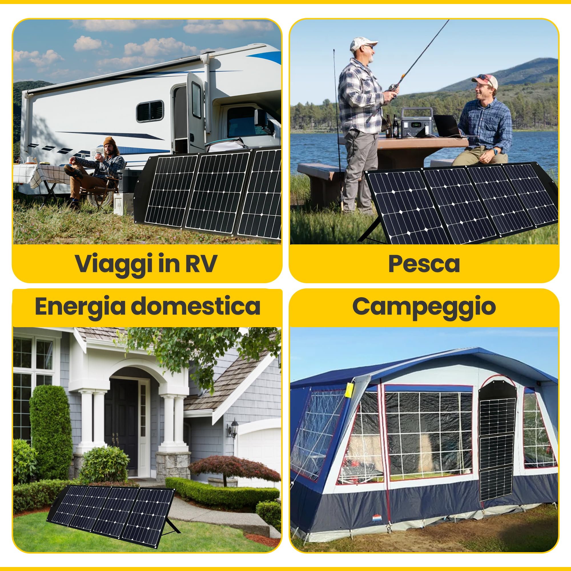 Offgridtec FSP-2 180W pannello solare pieghevole con celle Sunpower backcontact ad alta efficienza senza regolatore di carica con pratico manico per trasporto e vano per cavi. per campeggio caravan