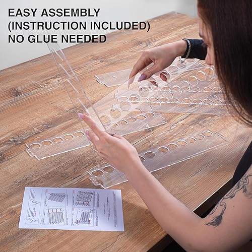 Miniatura 18 de Plydolex Soporte para pintura de pared, funciona para Warhammer 40K, DnD, otras figuras, 65 agujeros para Vallejo, Ciudadela, Tamiya, 30 agujeros De