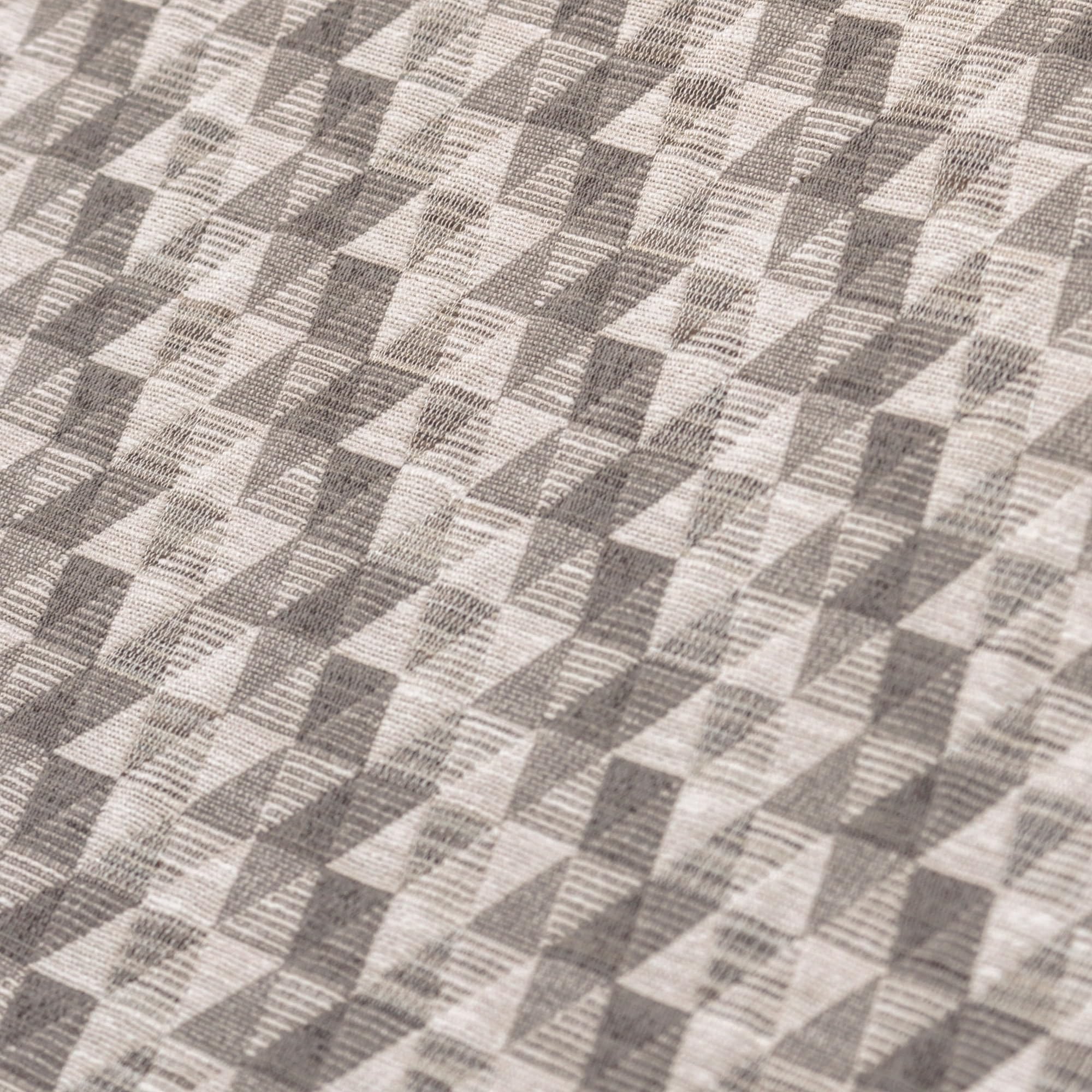 Tienda de tejidos directa Crema Terciopelo Jacquard Tela Por metro, 3 metros continuos 137 centímetros ancho Triángulos beige Geométrico Marfil Al por mayor Jacquard Tapicería Tela para Cortinas