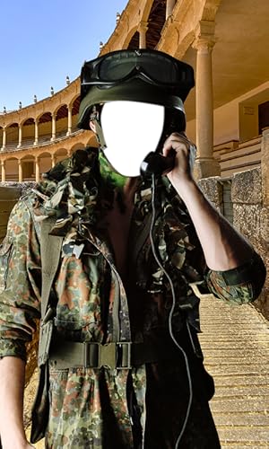 Montagem da foto do exército