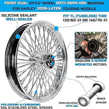 Amazon.co.jp: FatFlex 21 x 3.5インチ ステンレススチールスポーク