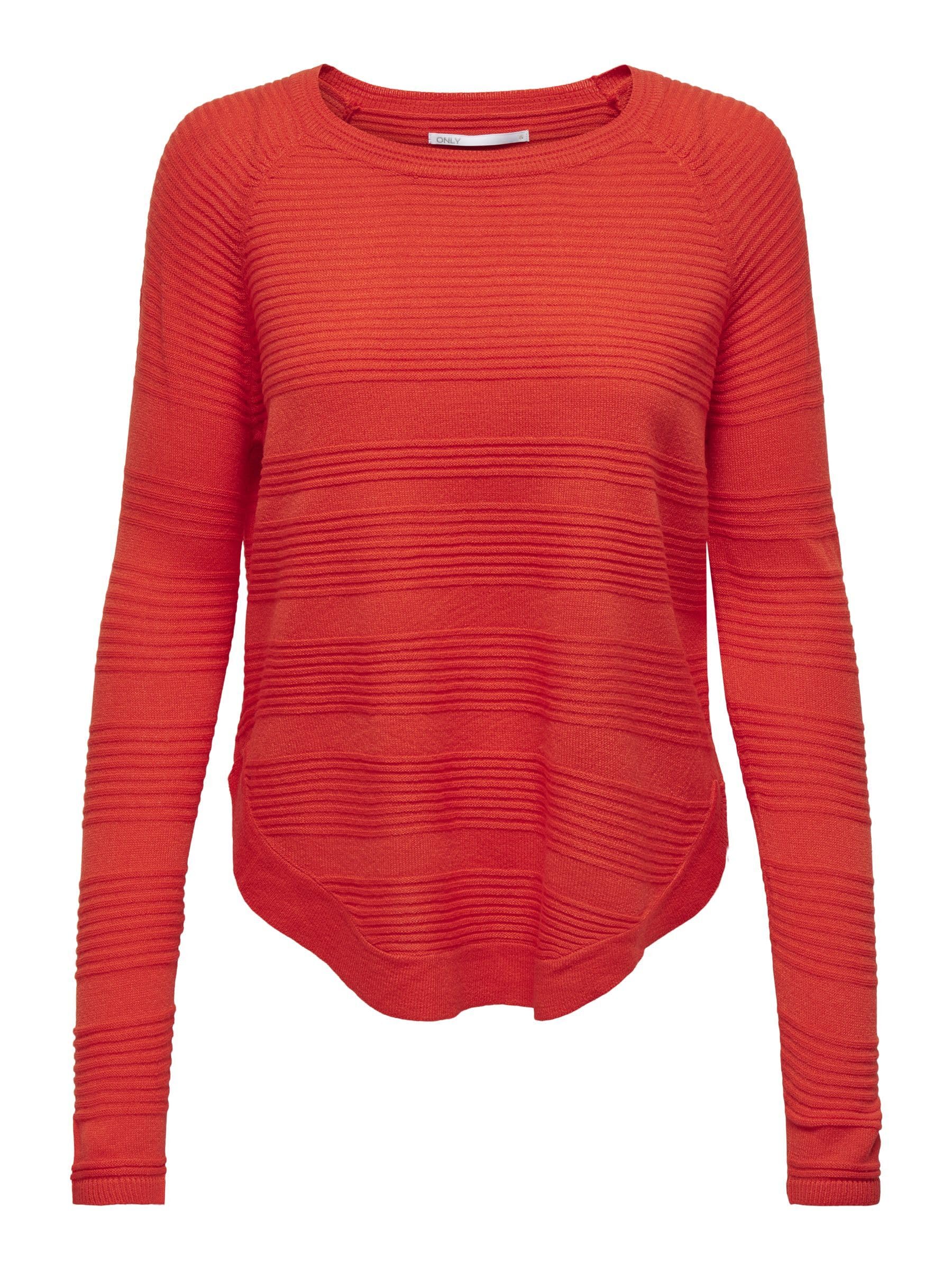 ONLY Female Knitted Jumper Plain, Red Clay, S