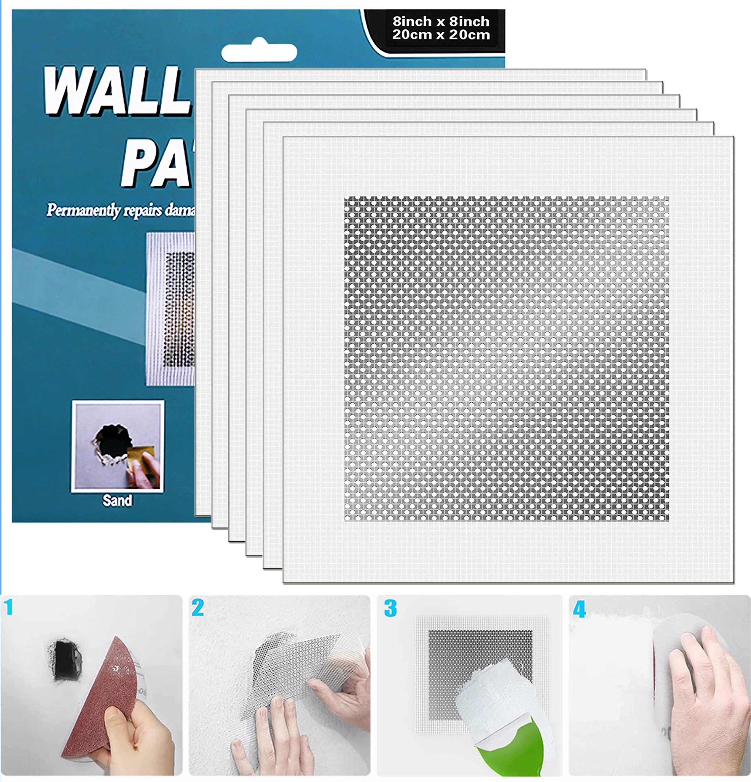 Buy Drywall Patch Repair Kit 6 Pack 8 inch, Drywall Repair Kit for