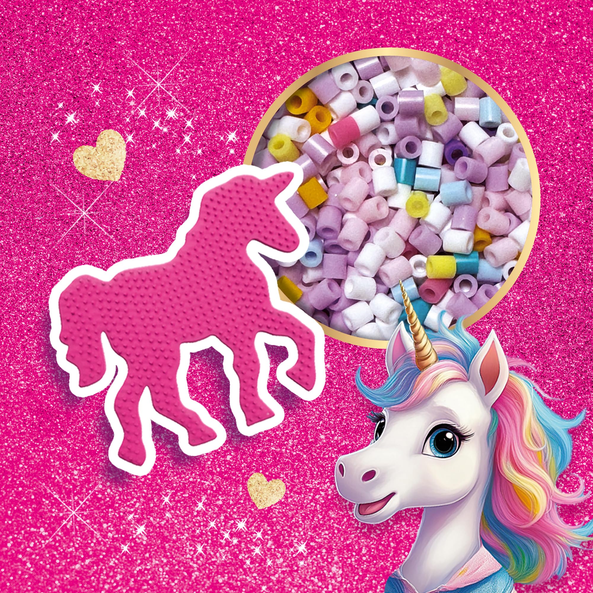 500 Bunte Einhorn-Prinzessinnen-Perlen Aus Kunststoff, 6x9 Mm, Für Schmuck, Haarflechten & Bastelprojekte, Made In USA