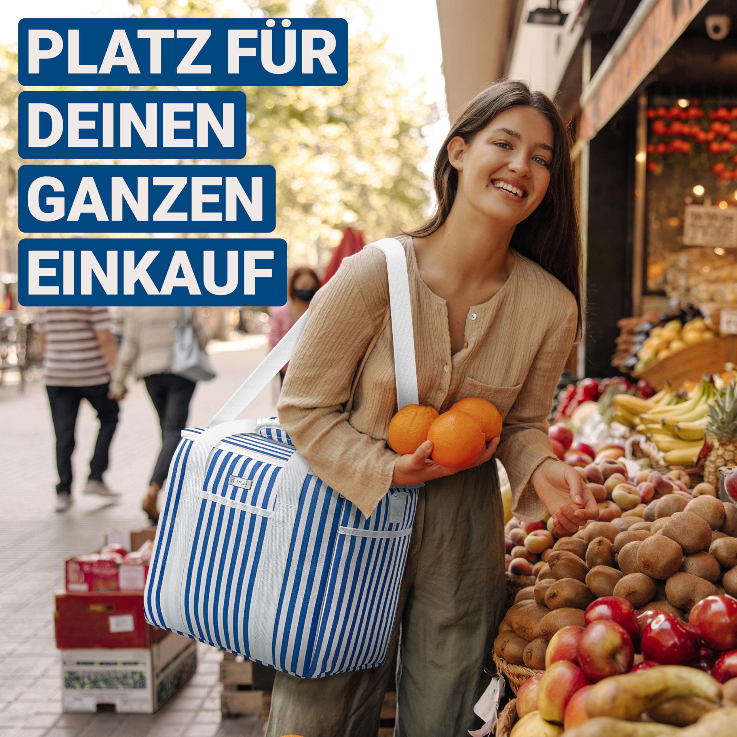 HOEL Kühltasche 20L 30L faltbar isoliert wasserdicht auslaufsicher Thermotasche Lunchtasche