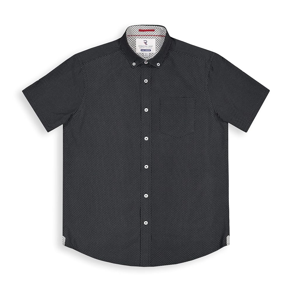 【DISCERNMENT】SS Mild Over Short Sleeve Shirt Amazon.com: Men's 4-Way Stretch Modern Slim Fit Easy Care