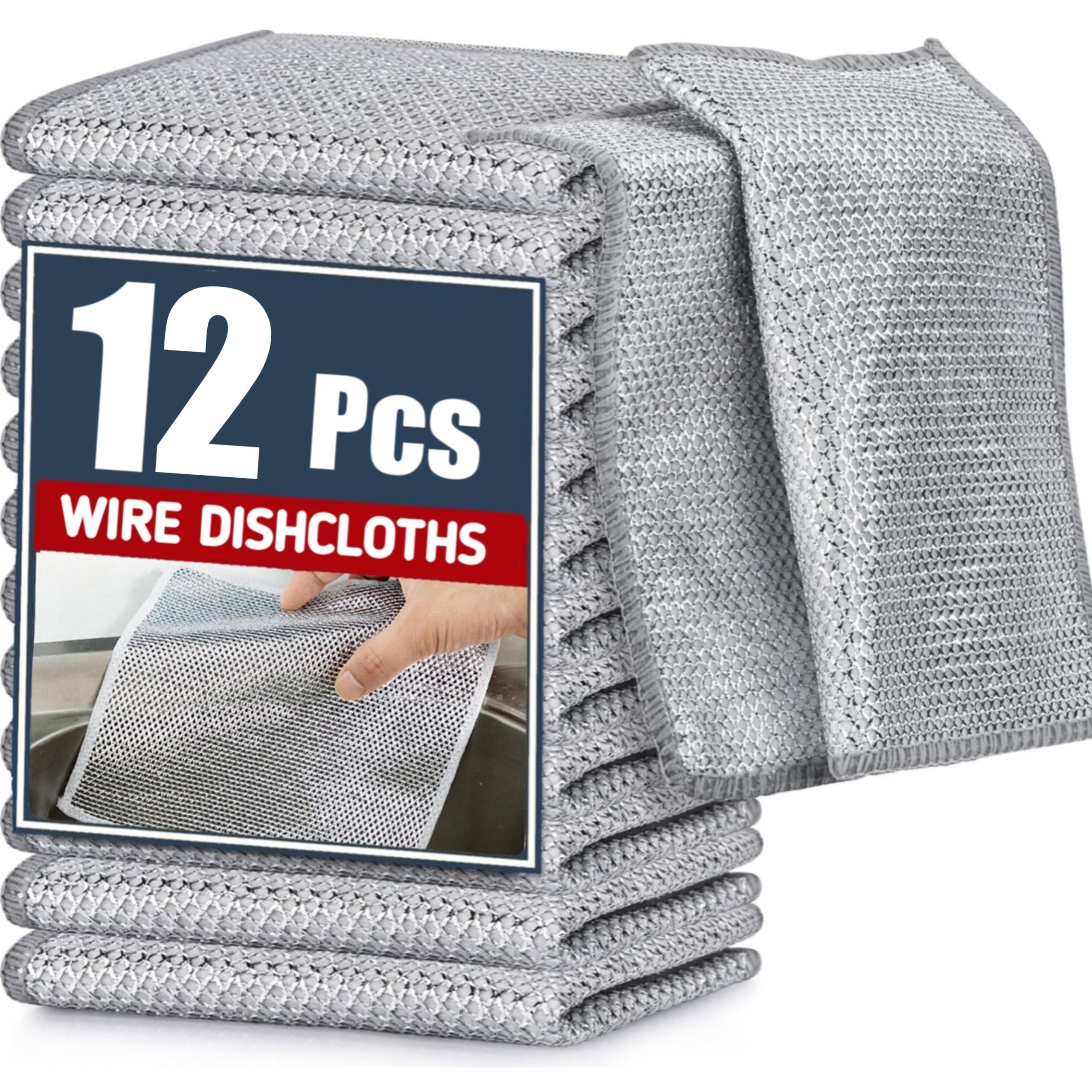 See full amazon price history chart for (Pack of 12) Non Scratch Dish Wash Cloth Steel Wire Dish Cloth, Stainless Steel Scrubber Non-Scratch Wire Dishcloth for Washing Dishes Sinks Counters Wire Dishwashing Rags for Wet and Dry (Pack of 12) Non Scratch Dish Wash Cloth Steel Wire Dish Cloth, Stainless Steel Scrubber Non-Scratch Wire Dishcloth for Washing Dishes Sinks Counters Wire Dishwashing Rags for Wet and Dry (B0D8JDVJWQ) Amazon Price History, Amazon Price Tracker