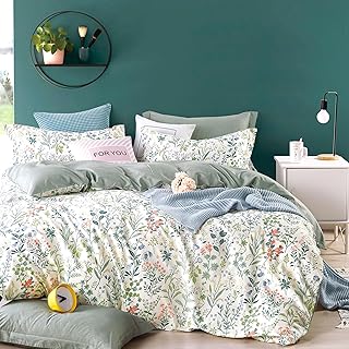 12 Grey Bedroom Ideas That Never Go Out of Style 43 100% Cotton Floral Duvet Cover Queen Size 3PC - Botanical Wildflower Pat...