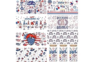 Patriotic 16oz Cup Wraps for UV DTF Transfer, 8 Sheets Waterproof UV...