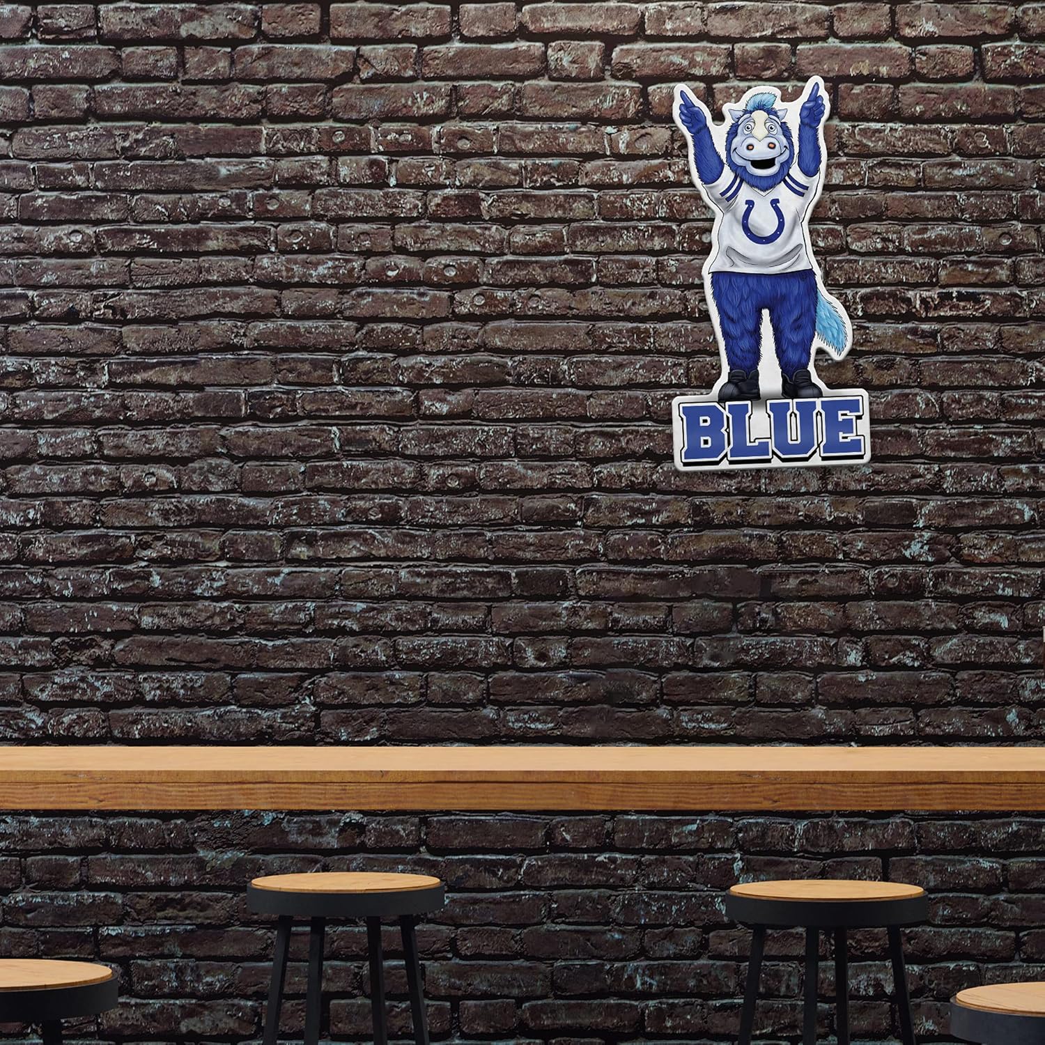 Rico Industries NFL Indianapolis Colts Mascot Shape Cut Pennant - Home and Living Room Décor - Soft Felt EZ to Hang : Sports & Outdoors