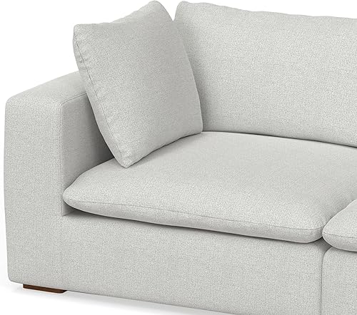 Miniatura 12 de SIMPLIHOME Jasmine - Sofá modular de 3 plazas en tela de rendimiento, color gris nube, 125 pulgadas de ancho, sofá de estilo contemporáneo hecho a