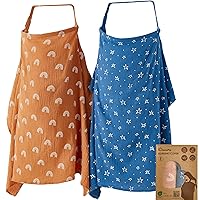 Vista 7 de Cubierta de lactancia 100% algodón, cubierta de lactancia materna, muselina de privacidad, cobertura completa, bufanda de lactancia para bebé