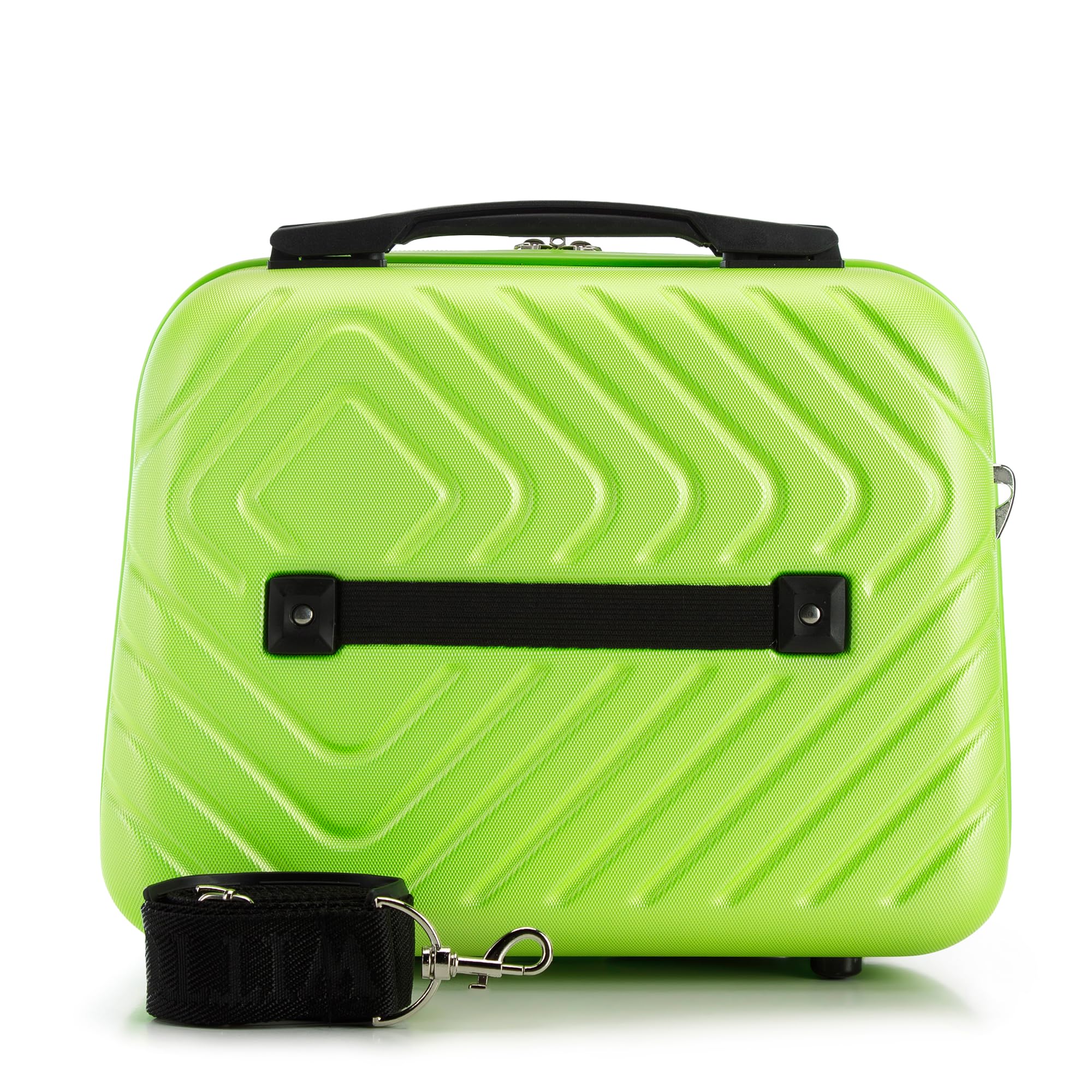 WITTCHEN Necessaire Estuche Cosmético de Viaje Maleta de Mano Maletín de Cabina ABS Neceser Rigid Cube Line Lima