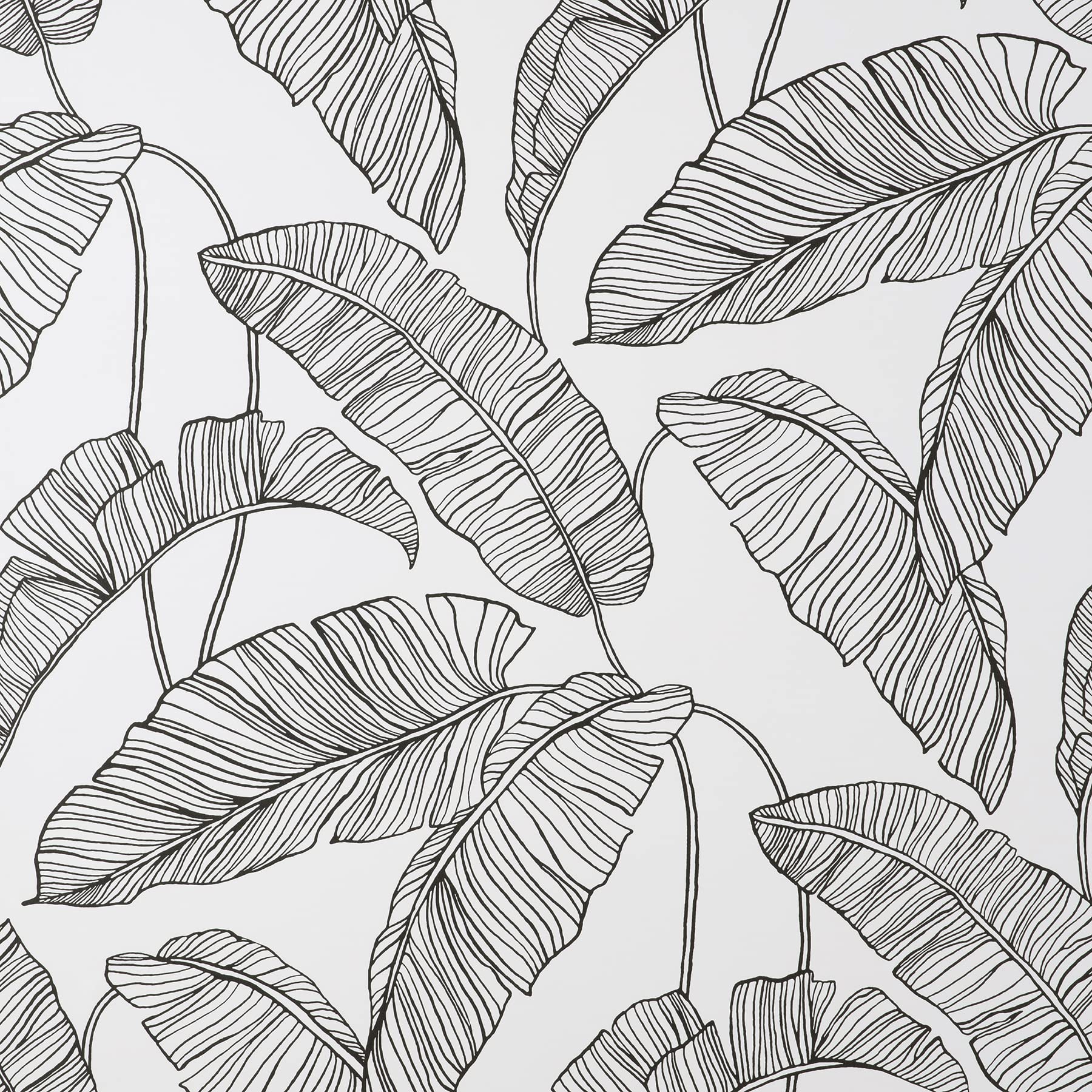 Papier peint à décoller et à coller feuilles noir adhésif mural repositionnable