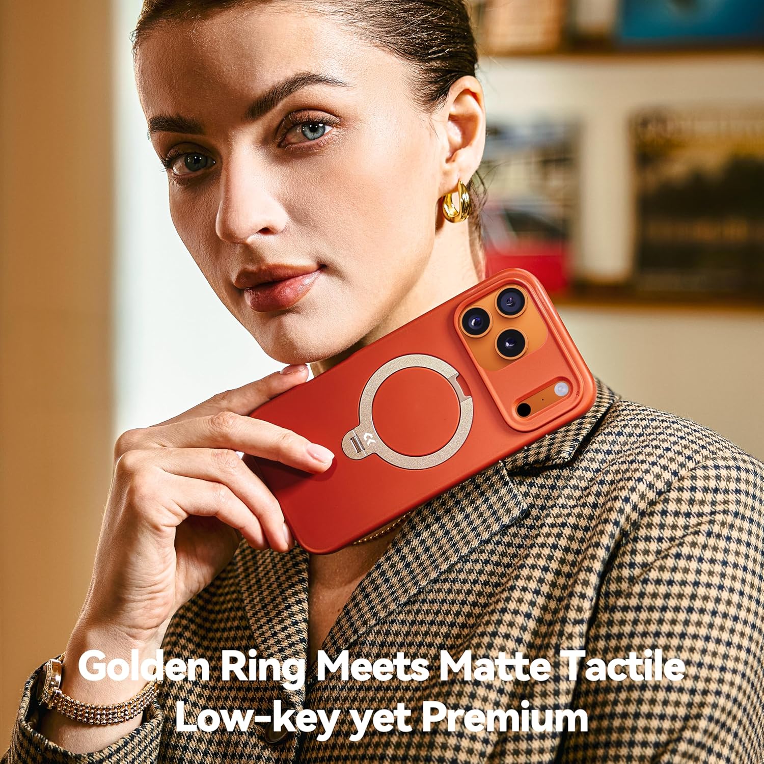 CASEKOO Twilight Orange Designed for iPhone 17 Pro Max Case with Spin Magnetic Stand [16FT Military Protection] [Non-Slip Edge] [Fit for MagSafe] Shockproof for iPhone 17 ProMax Case with Stand 6.9'' - Image 2