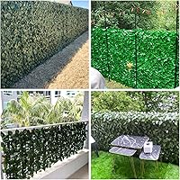 Vista 2 de E&K Sunrise: Rejilla para cerca de privacidad con soporte de cerca, tamaño: 39 x 136 pulgadas. Hojas sintéticas de hiedra para decoración