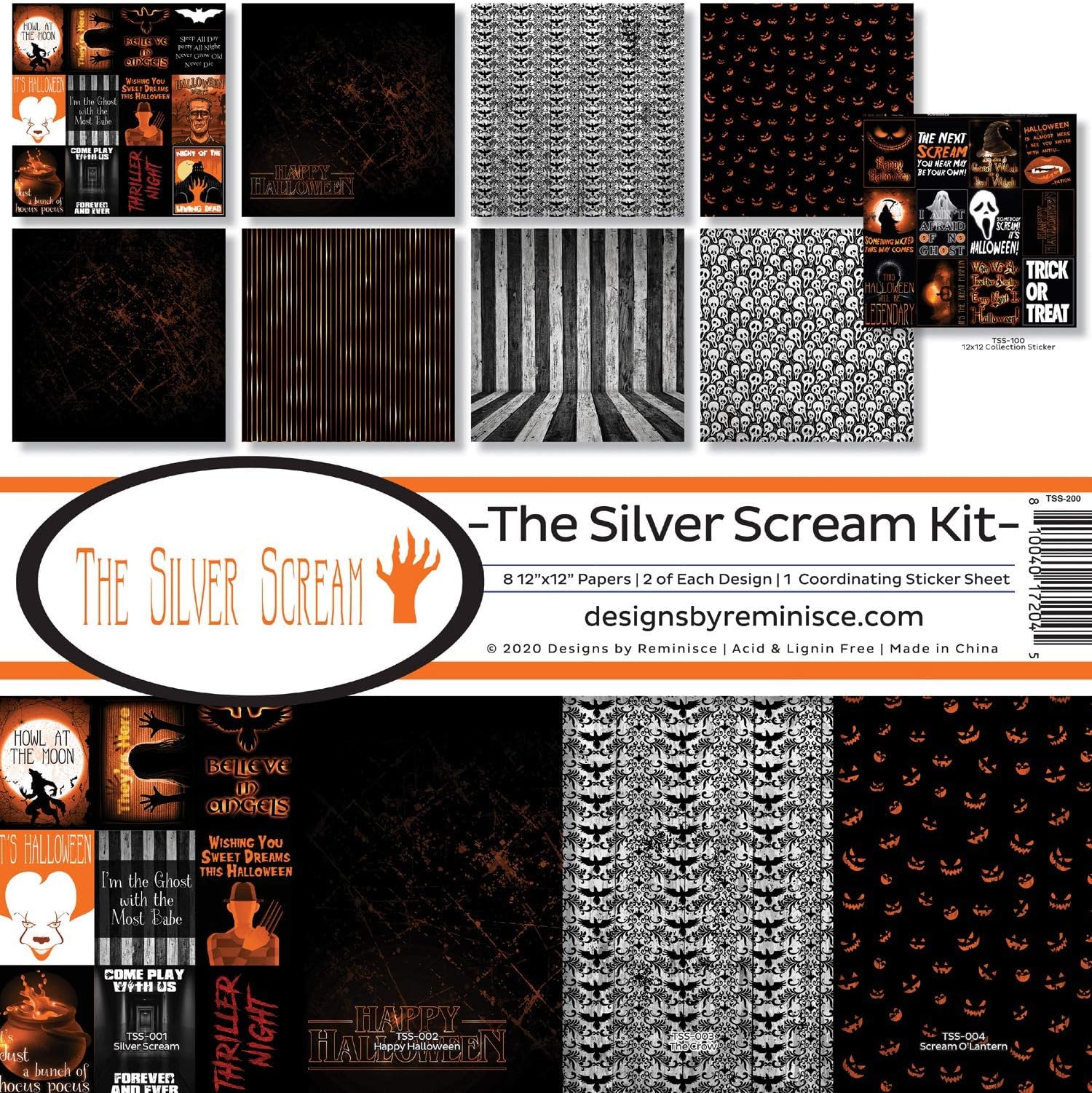 Reminisce Collection Kit 12"X12"-The Silver Scream