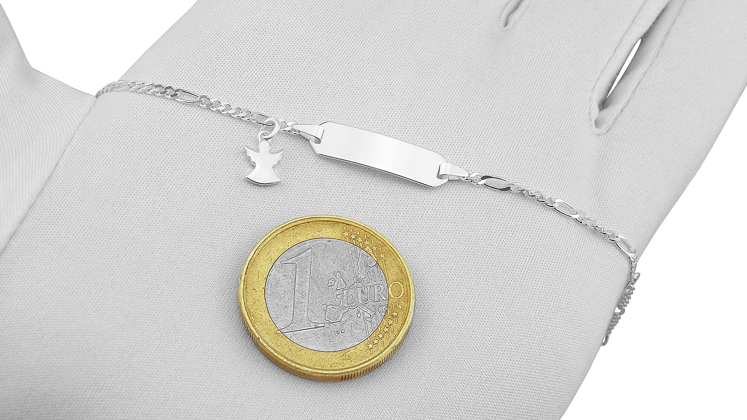 Personalisiertes Armband mit Gravur Mädchen 925 Silber Länge verstellbar 12-14 cm | Individuelle Geschenke Kinder mit Wunschgravur | Personalisierte Armbänder mit Namen