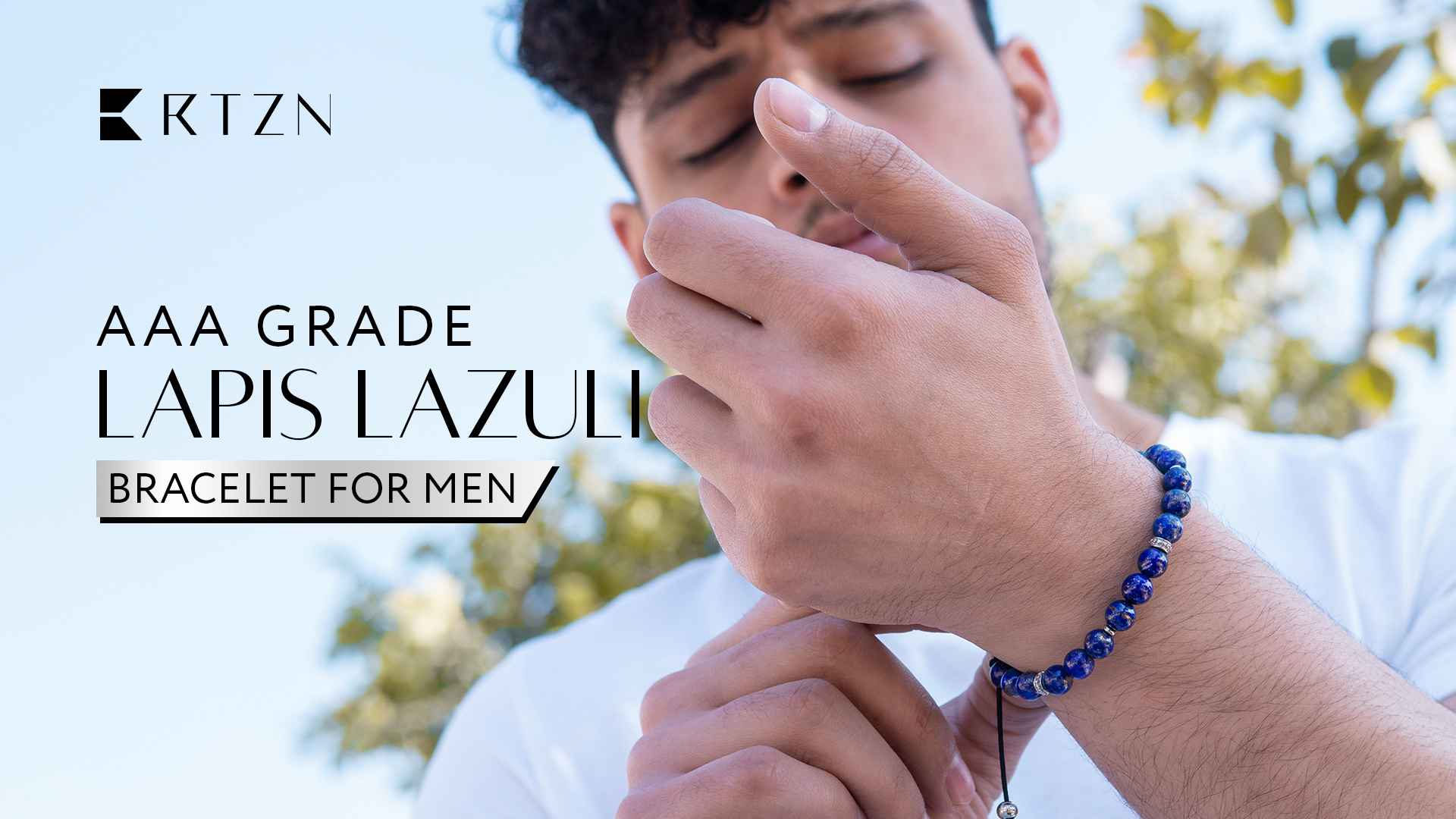 Amazon.com: RTZN® Lapis Lazuli Bracelet for Men – Premium Artisan